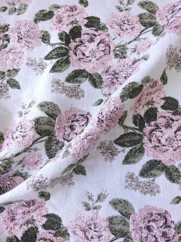 Rose Floral Lurex Jacquard