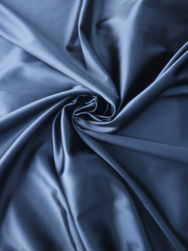 Navy Poly Satin