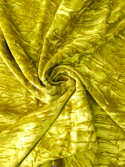 Goldie Yellow Frosted Viscose Velvet