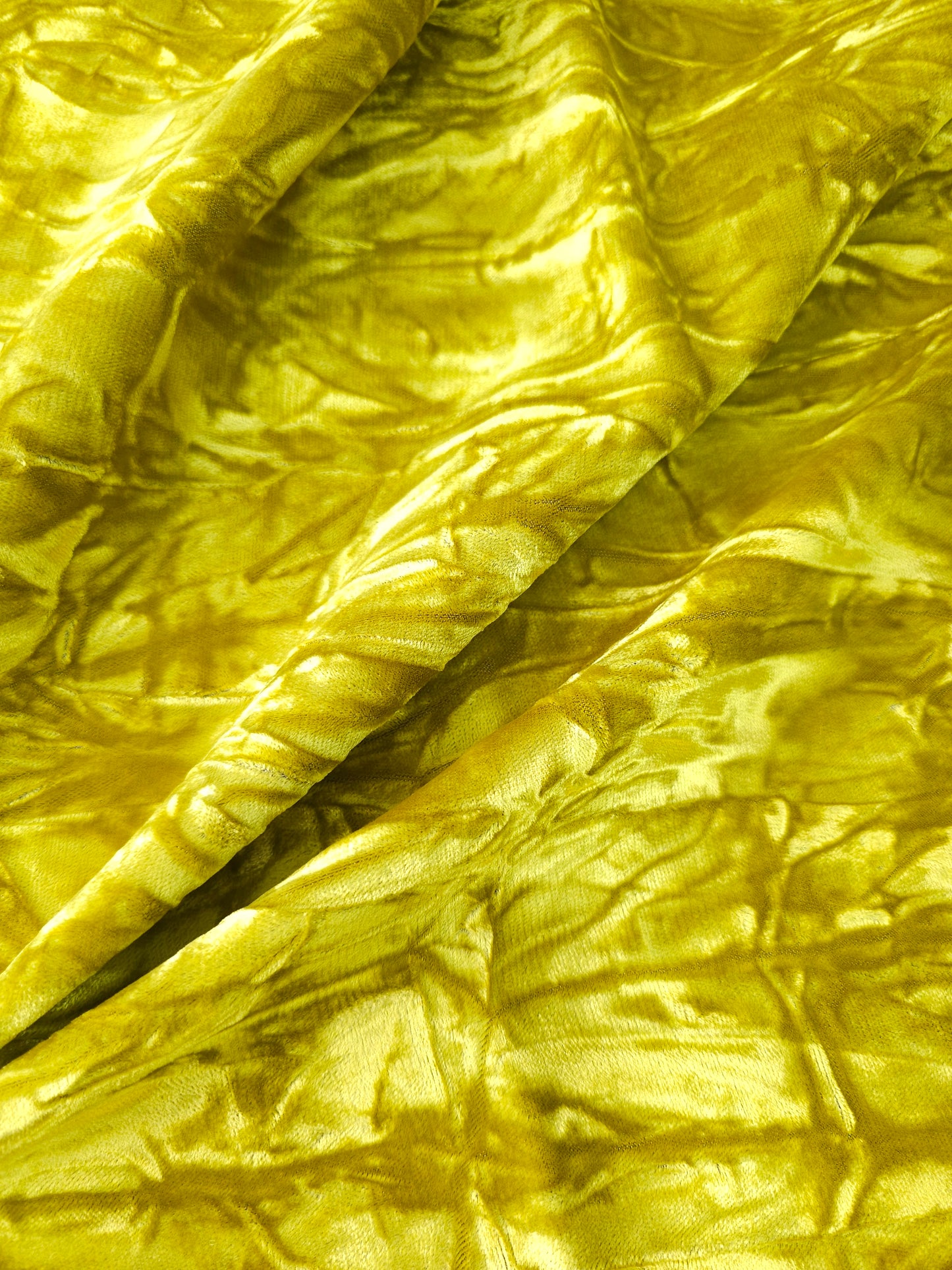 Goldie Yellow Frosted Viscose Velvet