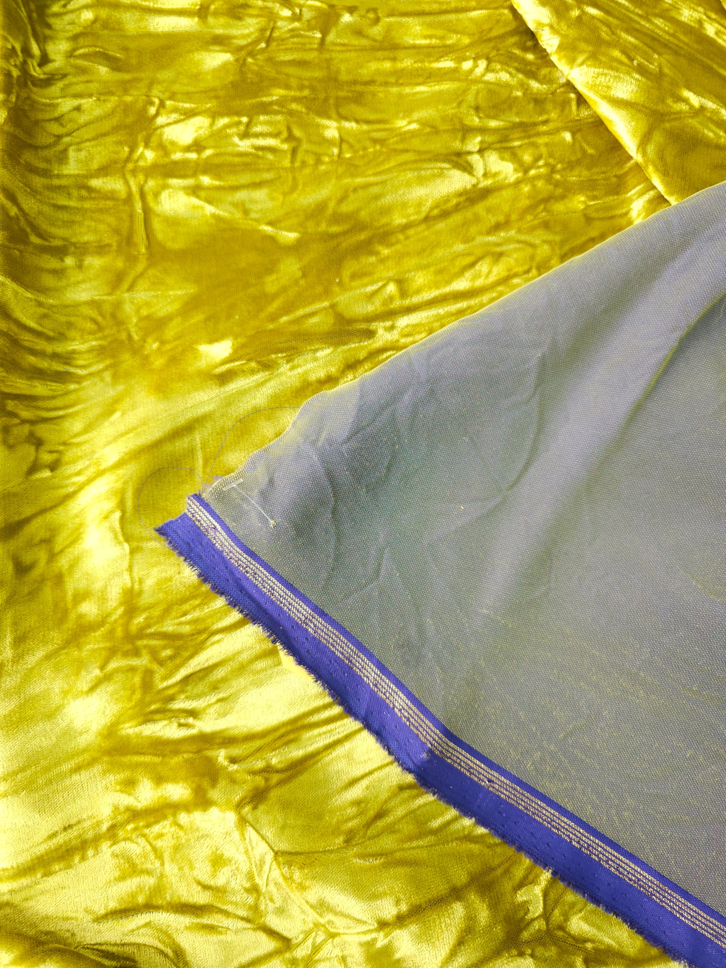 Goldie Yellow Frosted Viscose Velvet