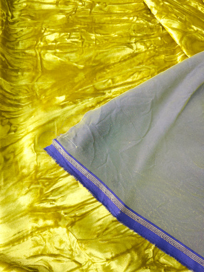 Goldie Yellow Frosted Viscose Velvet