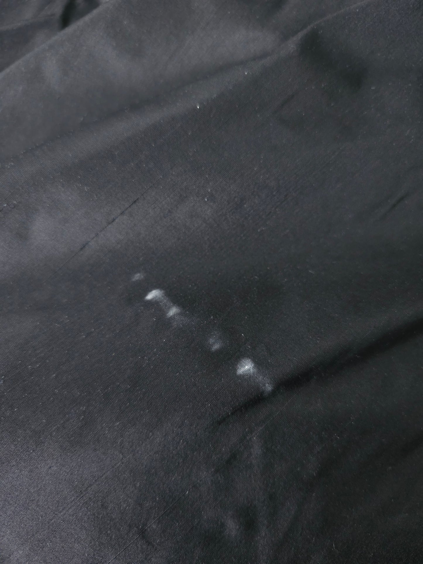 Black Taffeta Silk Dupion *DEFECT*