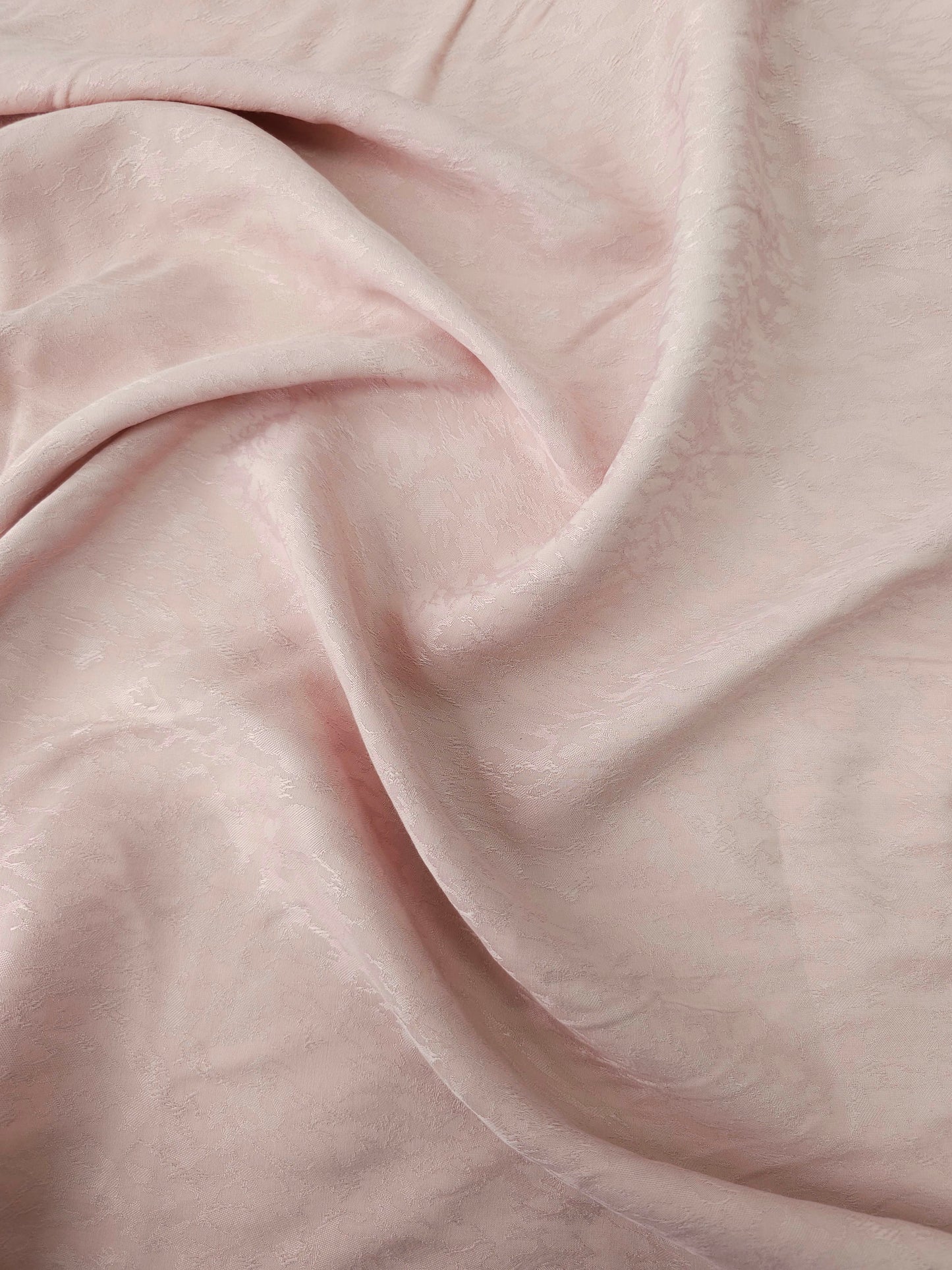 Pale Pink Viscose Satin Jacquard