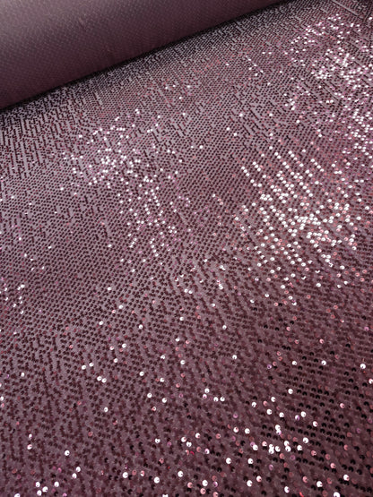 Mauve Pink Velvet Sequin