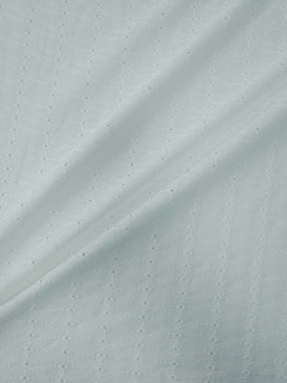 White Abstract Kite Anglaise Cotton