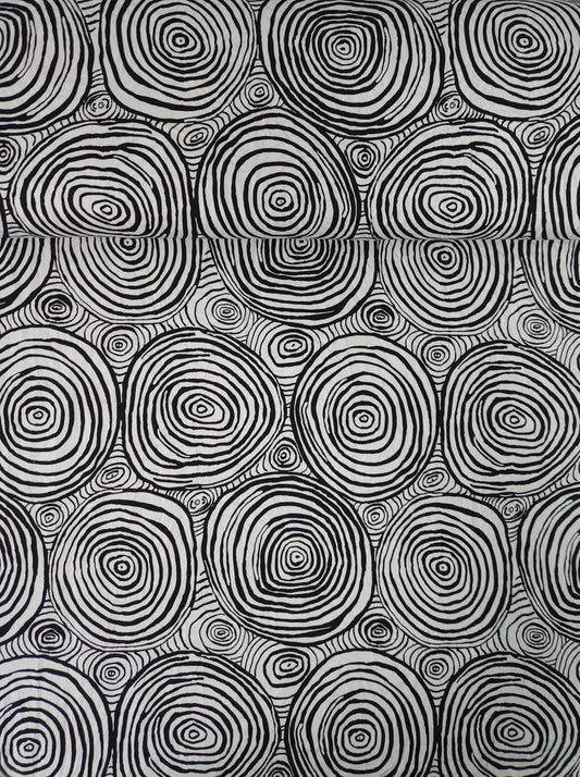 Monochrome Onion Rings Cotton Sateen 108" - Kaffe Fassett *Defect* (Various Sizes)