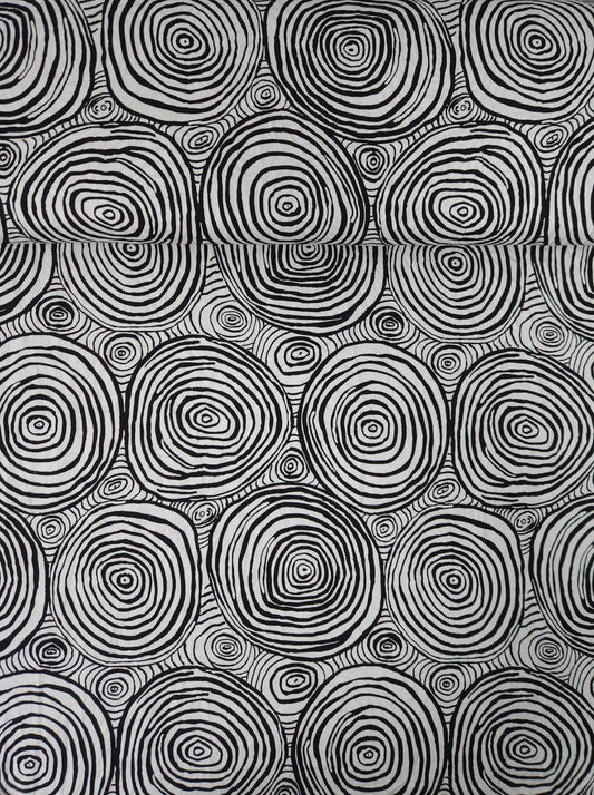 Monochrome Onion Rings Cotton Sateen 108" - Kaffe Fassett