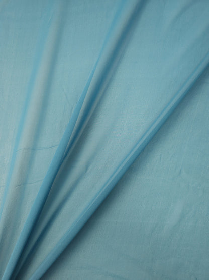 Turquoise Blue Silk Crepe Georgette