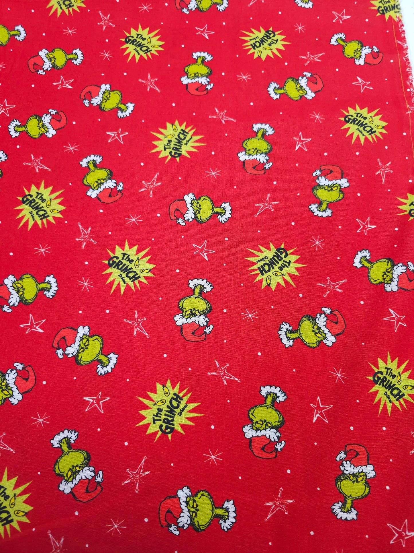 Red Grinch Santa 100% Cotton