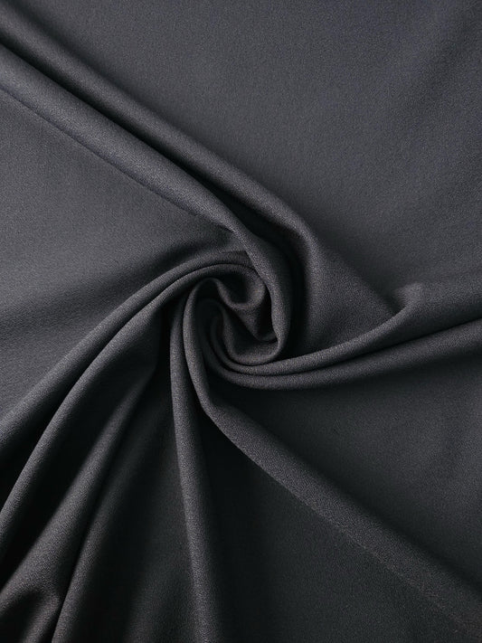 Black Poly Crepe Suiting