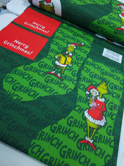 *Sew Your Own* Grinch Stocking 100% Cotton