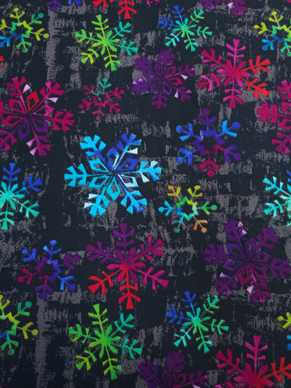 Smudge Rainbow Snowflake 100% Cotton