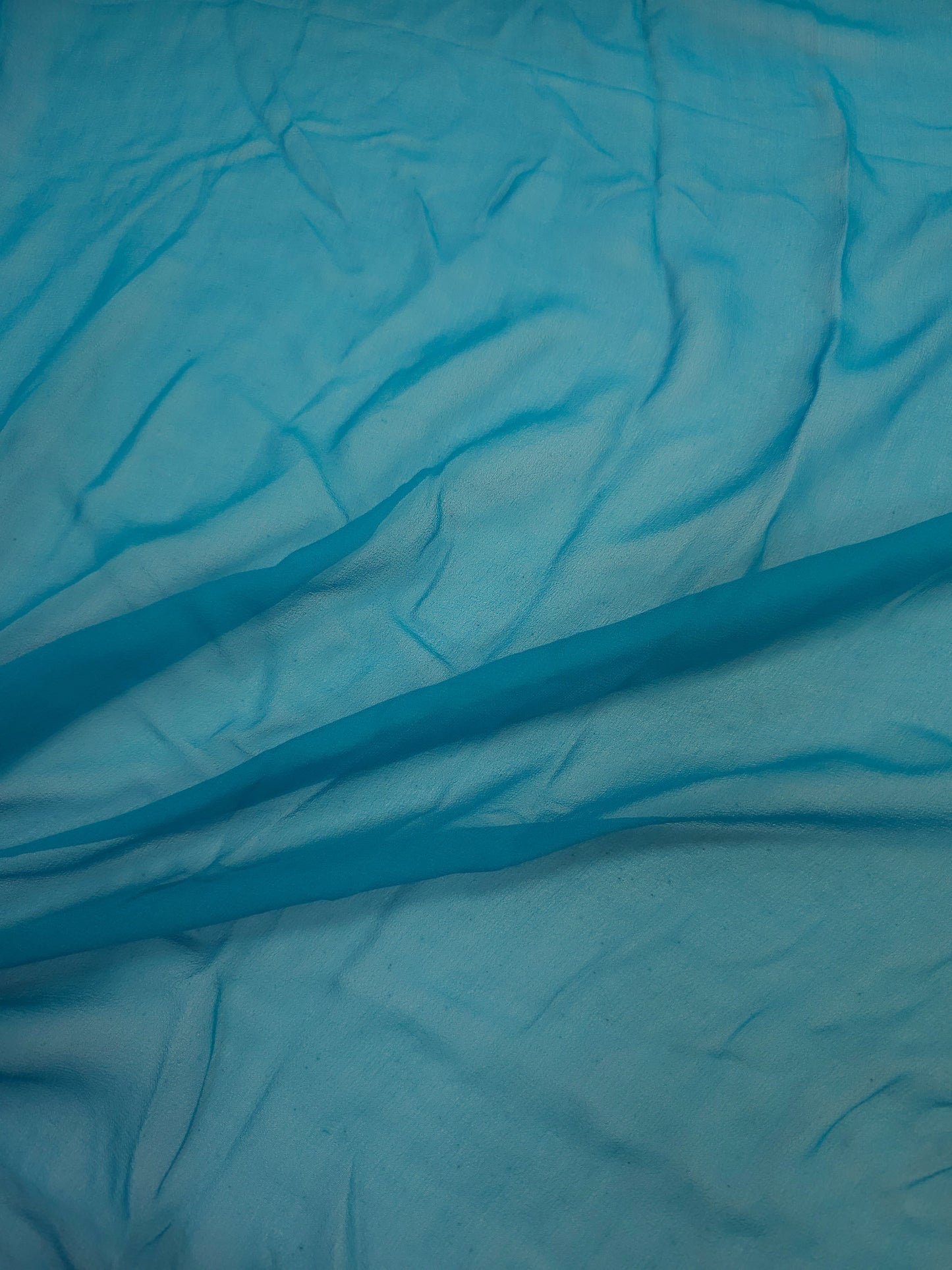 Turquoise Silk Chiffon