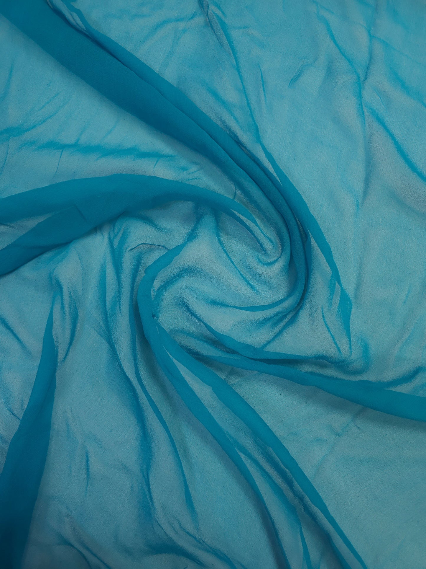 Turquoise Silk Chiffon