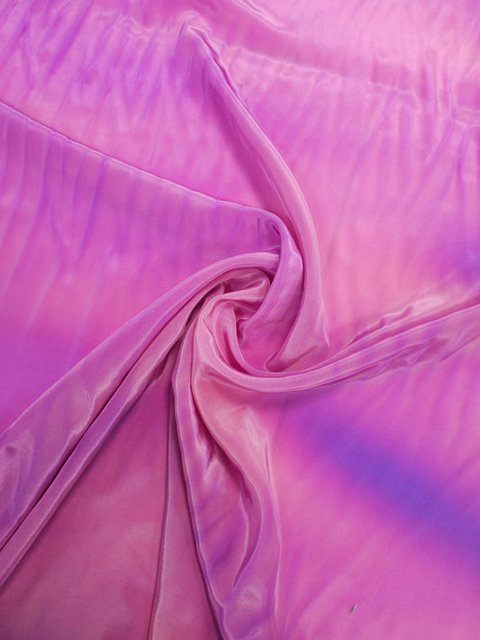 Pink/Purple Smoky Gradient Silk Crepe De Chine