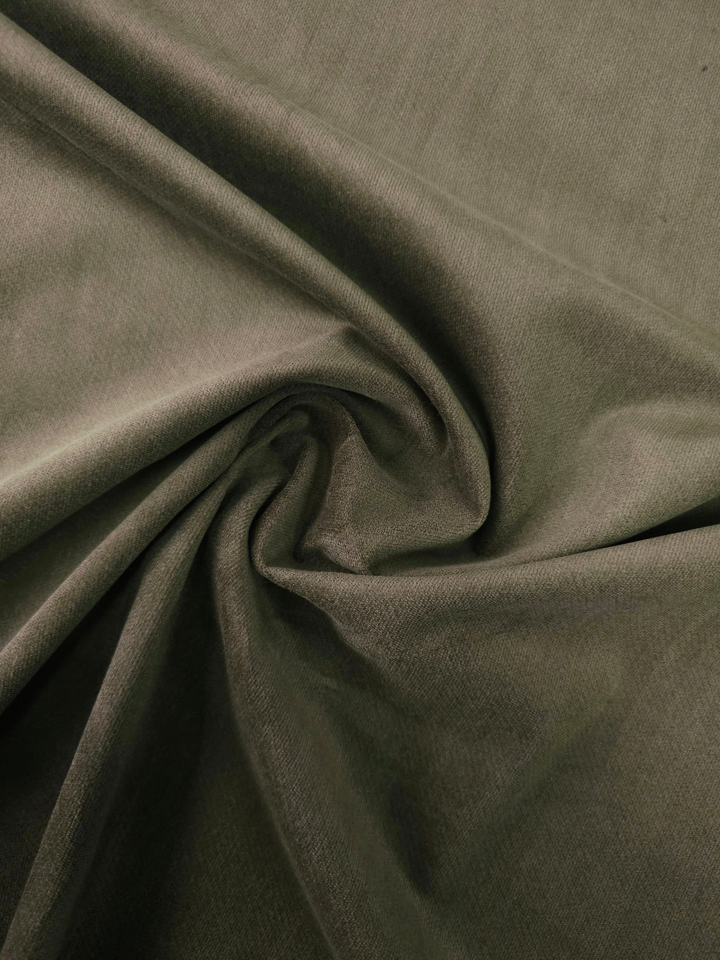 Moss Khaki Cotton Velvet