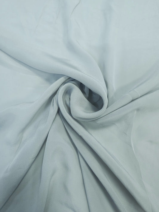 Light Grey Silk Crepe De Chine