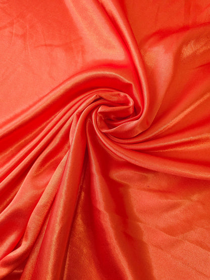 Burnt Orange Viscose Satin