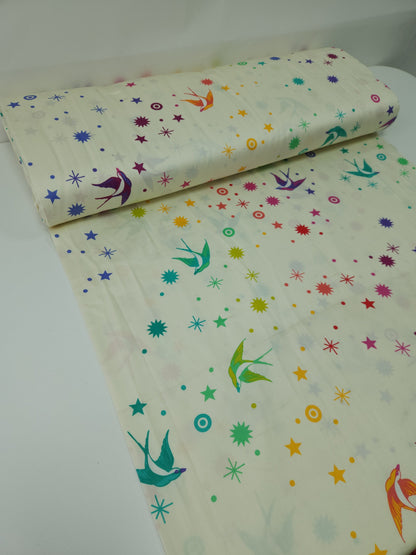 Mellow Rainbow Fairy Dust Cotton Sateen 108" - Tula Pink