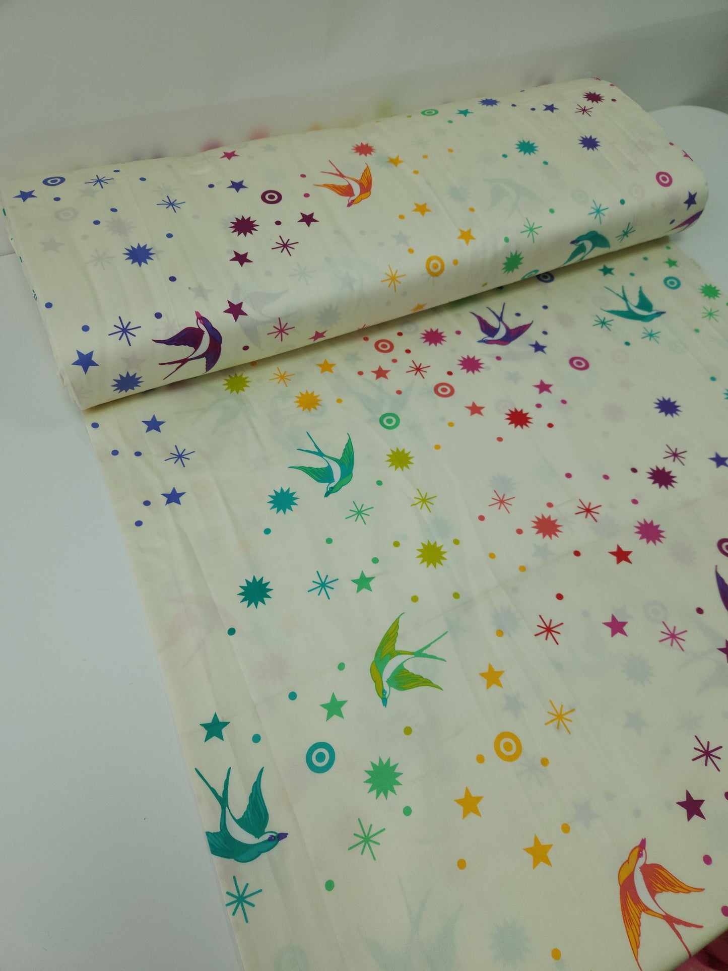 Mellow Rainbow Fairy Dust Cotton Sateen 108" - Tula Pink