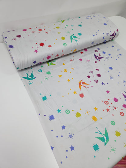 Rainbow Fairy Dust Cotton Sateen 108" - Tula Pink