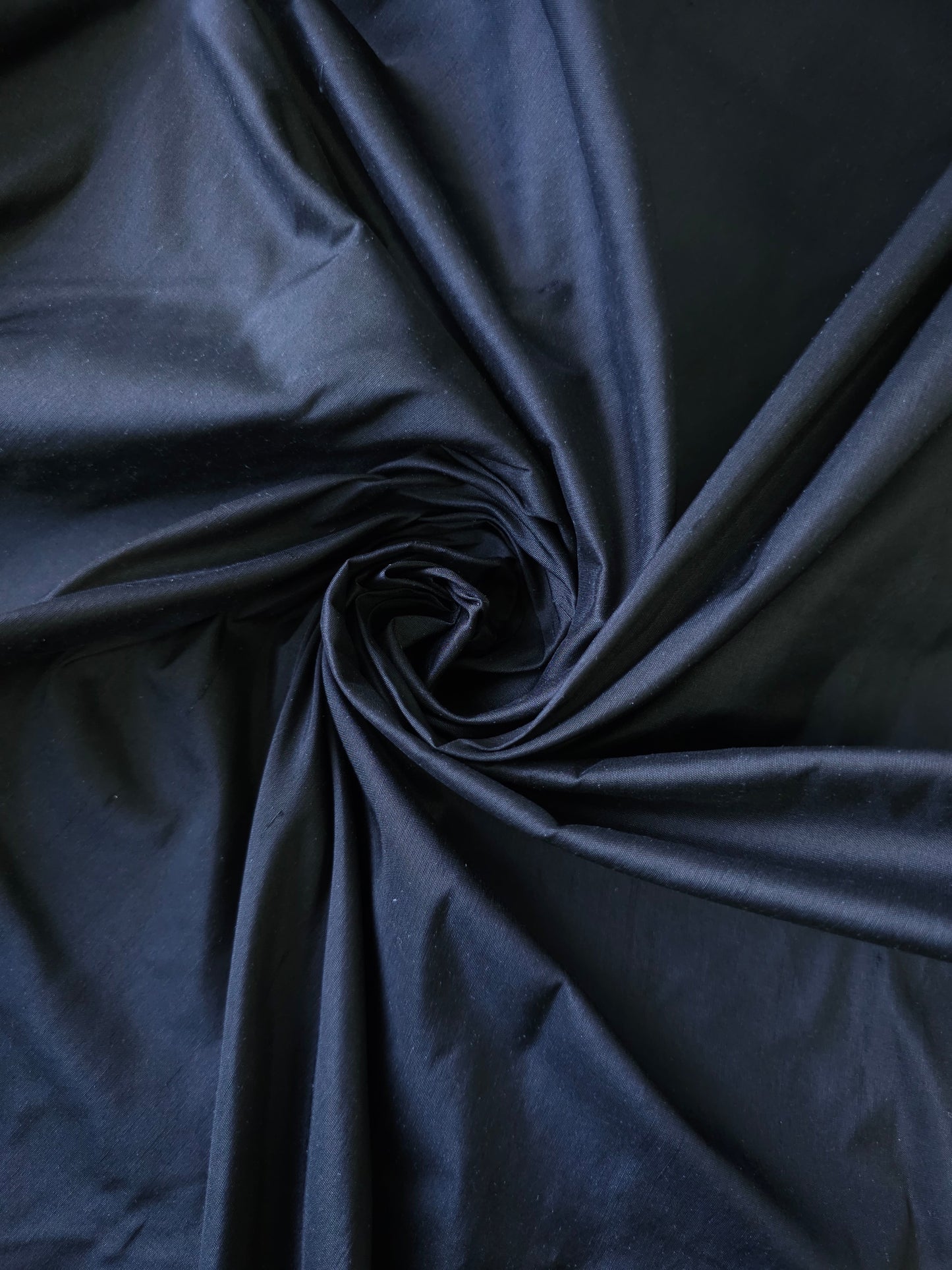 Black Taffeta Silk Dupion *DEFECT*