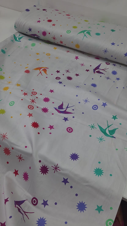 Rainbow Fairy Dust Cotton Sateen 108" - Tula Pink