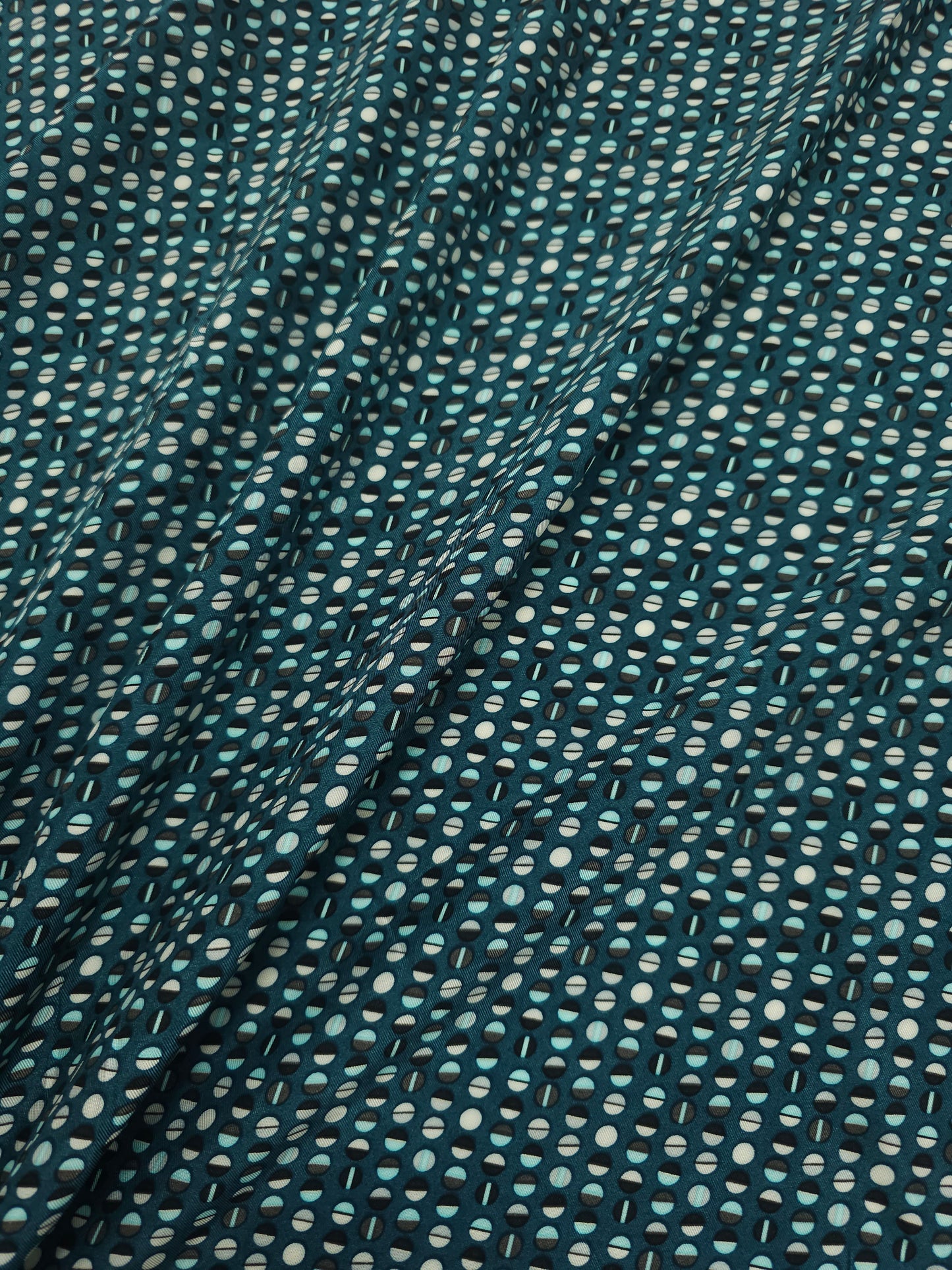 Teal Mini Abstract Circle Poly