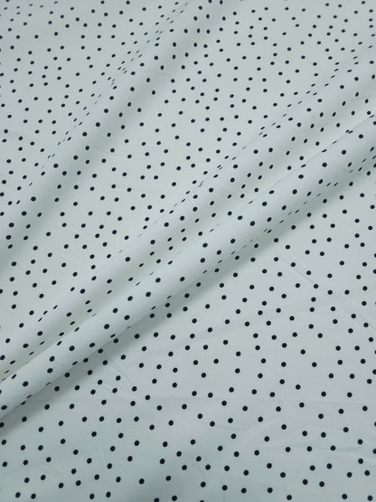 White/Black Irregular Mini Polka Lightweight Cotton