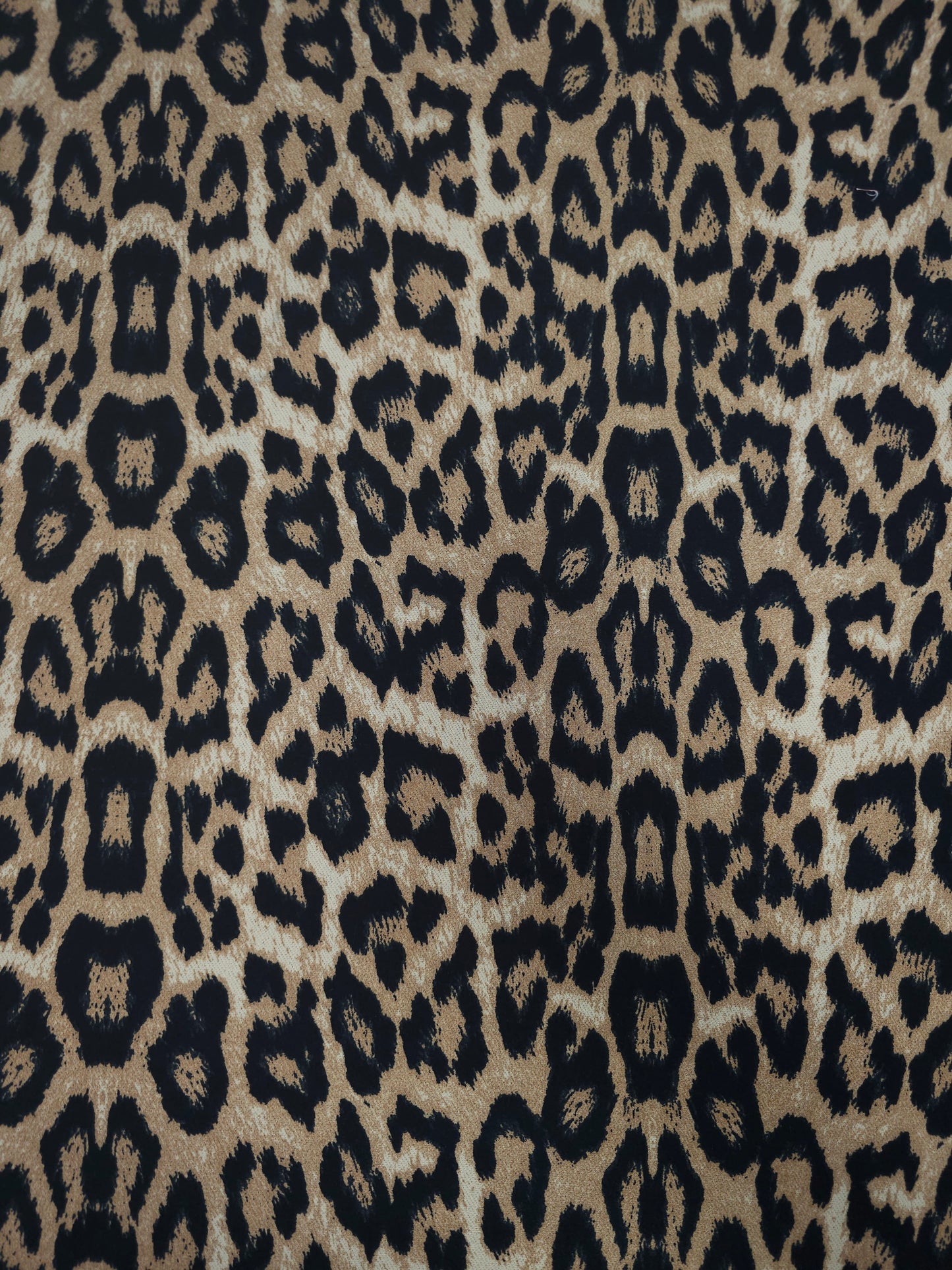 Tan Leopard Poly Jersey