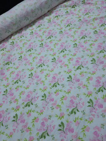 Watercolour Meadow Floral Lightweight Cotton