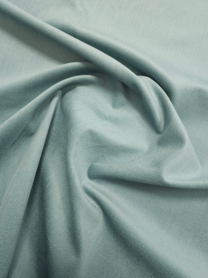 Pale Duck Egg Blue Cotton Velvet