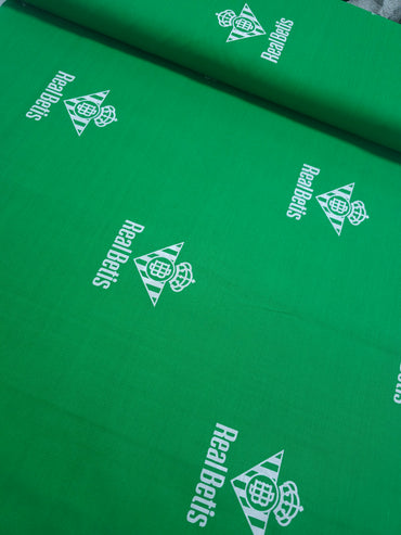 Green Real Betis FC 100% Cotton Football Fabric 102"