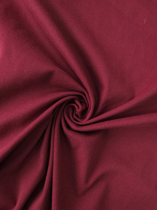 Deep Red Brushed Cotton Twill