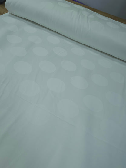 White Polka Cotton Sateen 94"