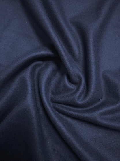 Indigo Navy Cashmere Melton Wool