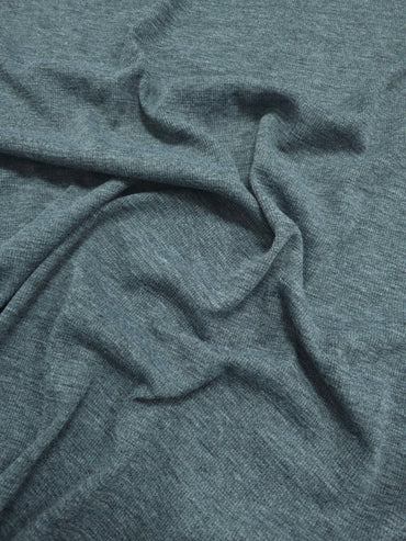 Grey Marl Ribbed Cotton Jersey