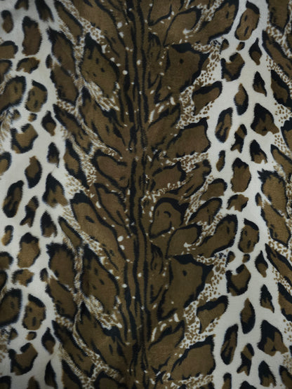 Brown Animal Print Lightweight Velvet