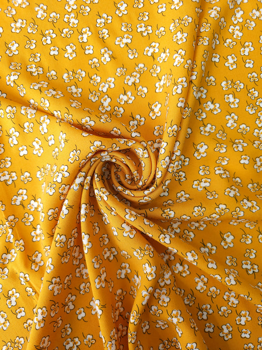 Marigold Floral Viscose Challis