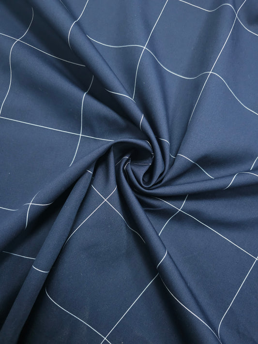 Navy Square Cotton