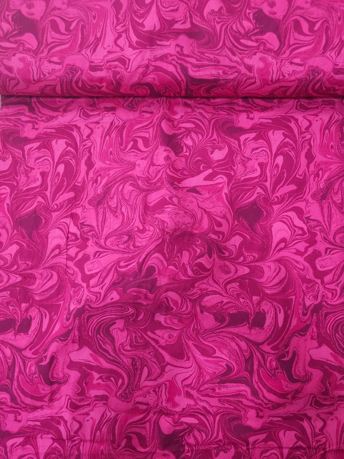 Hot Pink Marble 100% Cotton