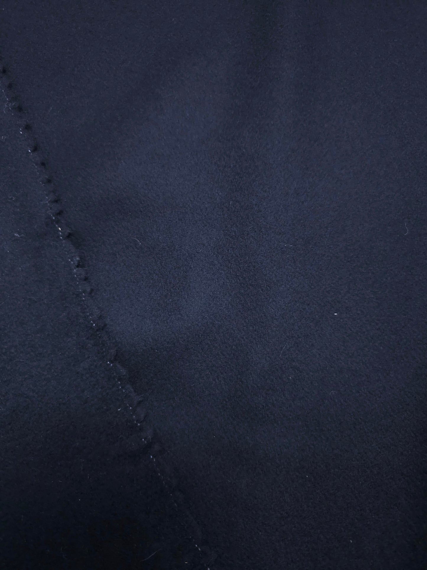 Indigo Navy Cashmere Melton Wool