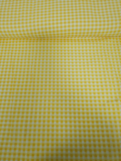 Sunshine Yellow Gingham 100% Cotton