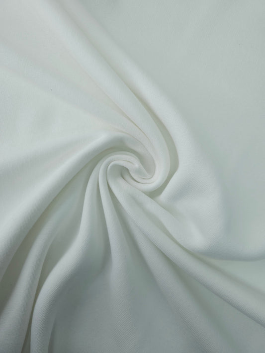 White Fleece Backed Terry Cotton