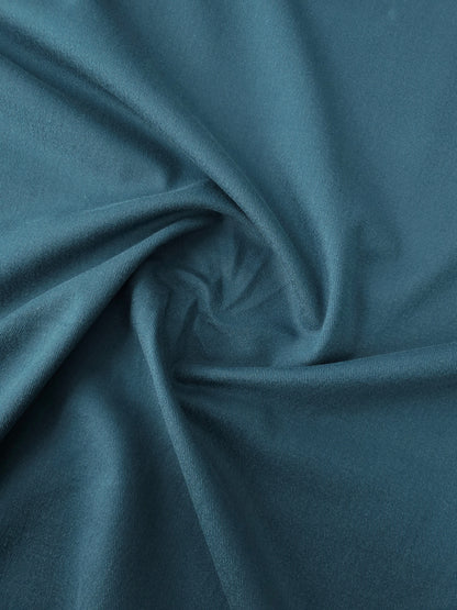 Deep Teal Brushed Cotton Twill