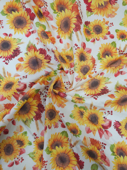 Vintage Sunflower 100% Cotton