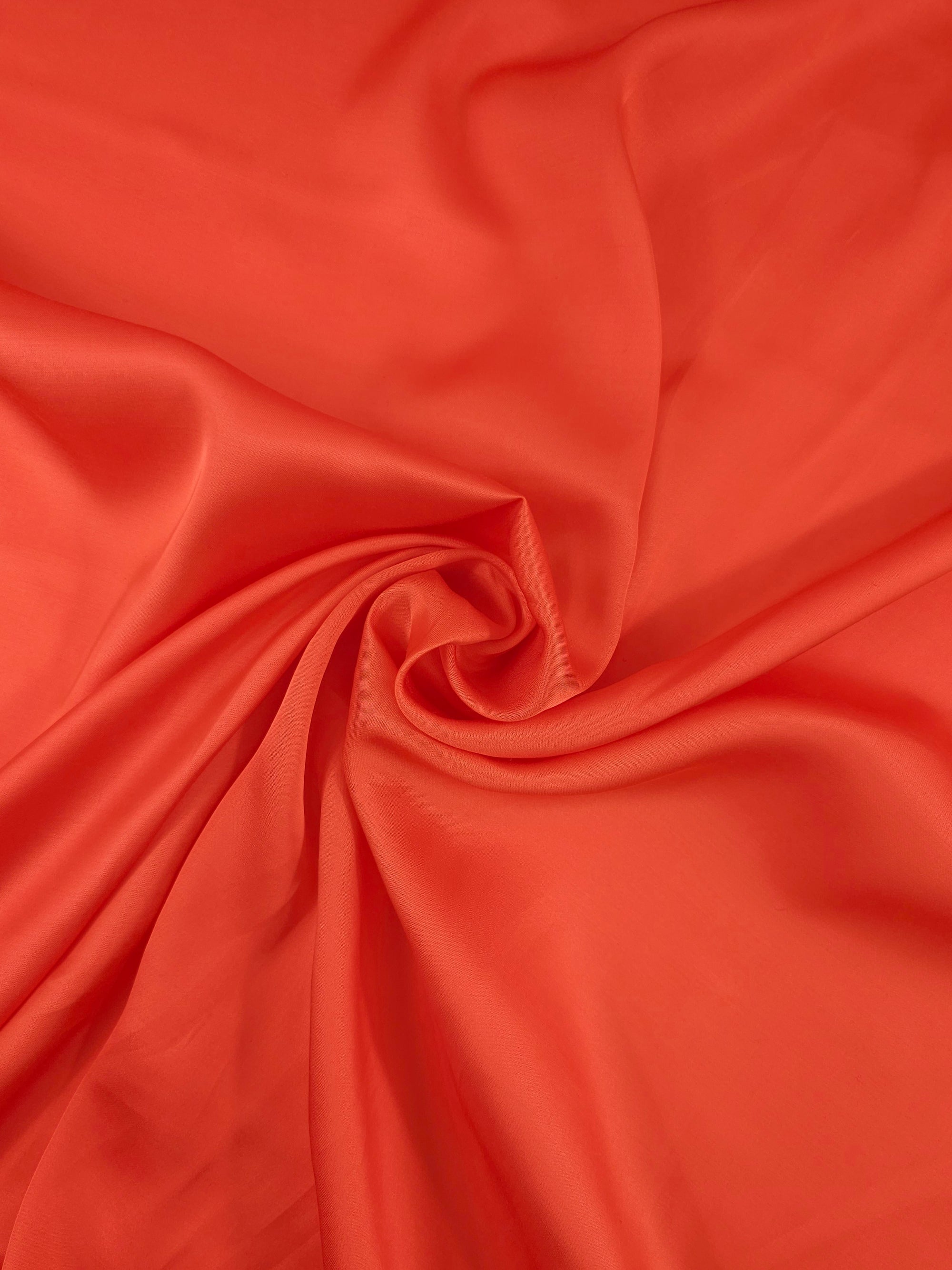 Deep Orange Viscose Satin