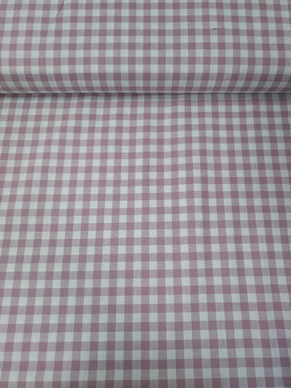 Mauve Gingham 100% Cotton 114"