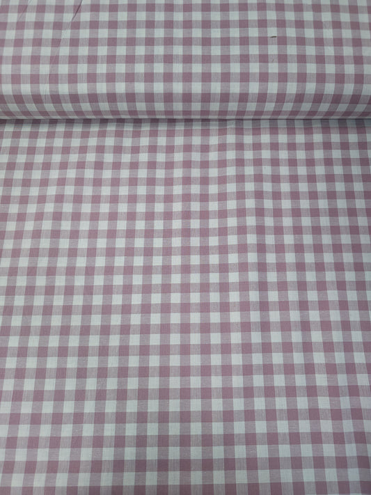 Mauve Gingham 100% Cotton 114"